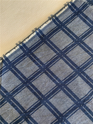 孤品私藏日本订单蓝色，格子棉麻布料，手工桌布衬衫裙袍子面料