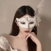 女士蕾丝面具成人半脸女化妆舞会假面美女眼罩性感羽毛面罩万圣节