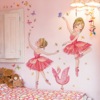 跳舞蹈教室创意女孩自粘墙贴芭蕾儿童房幼儿园音乐主题室装饰贴画