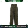 香港直邮goldengoose女士，深色绿色粘胶纤维裤子gwp00821p0013