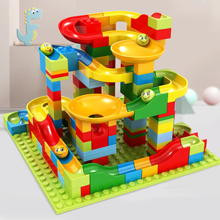 儿童积木玩具拼装益智男孩3到6岁多功能，大小颗粒滑道启蒙智力开发