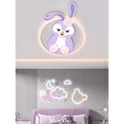儿童房灯兔子女孩女童公主房间卧室吸顶灯简约可爱创意卡通护眼灯