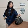 leobaby新中式女童牛仔外套加棉儿童，棉服冬季中大童保暖上衣