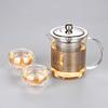 耐热玻璃茶壶350毫升不锈钢，内胆过滤花草，茶壶套装品茗小茶壶茶具