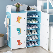 儿童卡通鞋架子家用门口简易多层防尘小窄鞋子，收纳省空间置物鞋柜