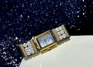日本M家同款珍珠手表天然母贝表盘自留款中古轻奢名媛凤女装饰表
