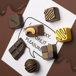 巧克力冰箱磁力贴仿真食物北欧ins创意立体吸铁石卡通可爱磁性贴