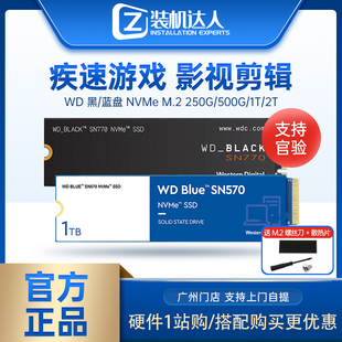 WD/西部数据 SN770/850X 500G/1T/2T M2固态硬盘台式SN570硬盘