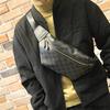 香港男士斜挎包胸包单肩包时尚潮流背包格子复古小包休闲