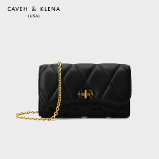 caveh&klena2021手拿小方包时尚(包时尚)简约女士菱格链条单肩斜挎包