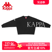 kappa卡帕女短款蝙蝠衫，卫衣2023秋季休闲圆领套头衫k0c62wt01