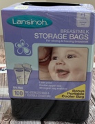 美国lansinoh兰思诺母乳，保鲜袋预消毒储奶袋100片旧包装质量好