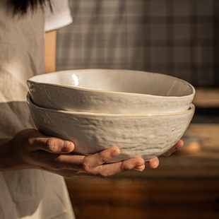 大元宝碗创意碗陶瓷汤碗家用碗碟吃面碗汤盆拉面碗陶瓷碗日式餐具