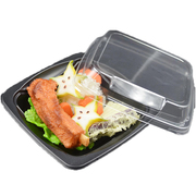 轻食沙拉餐盒网红一次性，便当打包盒微波炉，可加热方形带盖水果捞盒