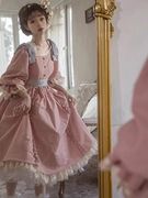 宫廷风洛丽塔粉色在逃公主，裙法式复古洋装，lolita重工连衣裙生日裙