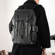 欧美双肩包男士书包大容量背包时尚电脑包休闲户外旅行包潮包