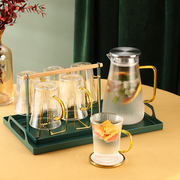 玻璃水壶耐高温凉水壶家用冷水壶，套装凉水杯，大容量开水壶ins杯子