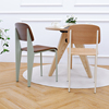 北欧设计师餐椅复古实木椅子奶油风餐桌椅小户型家用餐厅靠背凳子