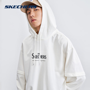 Skechers斯凯奇爆笑怪兽系列复古简约针织连帽套头卫衣男L421M083