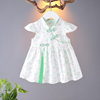 宝宝连衣裙纯棉婴儿唐装旗袍裙，中国风夏装，0-1-2-3岁儿童女童裙子4
