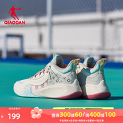 中国乔丹篮球鞋女鞋中帮网面透气球鞋2024夏季女子，复古运动鞋