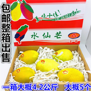 台湾爱文芒4.2公斤大果新鲜大芒果甜苹果芒非台农水果礼盒