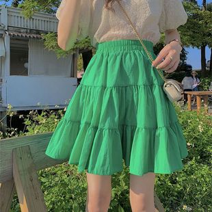 夏易菲女装2024短裙糖果色夏季沙滩裙蛋糕裙高腰显瘦小