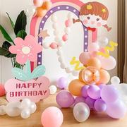 虎宝宝周岁生日派对气球布置男女孩满月百日宴kt板背景墙场景装饰