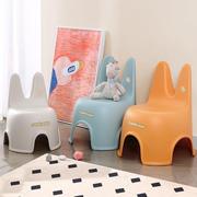 加厚卡通儿童椅子幼儿园靠背坐椅宝宝塑料餐椅小孩家用防滑小凳子