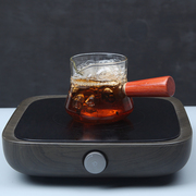 耐热玻璃公道杯日式锤纹侧边公杯家用透明加厚分茶器电陶炉煮茶器