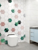 自粘卫生间厨房防水装饰瓷砖贴纸腰线墙面翻新贴六边形马赛克墙贴