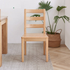 匠米诺纯实木餐椅家用餐桌椅子，橡木靠背椅书，桌椅原木现代简约木椅