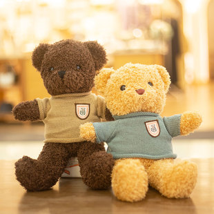 泰迪熊公仔抱抱熊毛绒玩具儿童，抱枕穿衣小熊布娃娃，送女友节日礼物