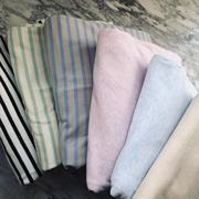 天竺棉针织条纹床单睡单简约日式全棉针织棉毛针织条纹床单