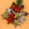 圣诞节圣诞树挂件饰品 大小号金色星星 表演圣诞五角星带金粉