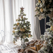 大型植绒雪松落地装饰品摆件商场橱窗场景布置拍摄道具落雪圣诞树