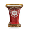欧式高档红色花瓶摆件美式奢华客厅花器工艺品软装饰品玄关铜花插