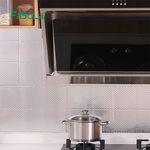 fasola厨房防油贴纸透明耐高温可擦洗防油烟墙面防水瓷砖贴