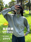 upf50+防晒衣女2023冰丝，开衫防紫外线，透气户外运动轻薄防晒服