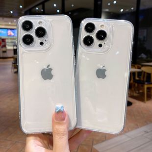 太空透明手机壳适用苹果15pro全包精孔iphone8p防摔软壳保护tpu套