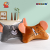 HUGKIS正版猫和老鼠毛绒颈枕头枕靠枕车用护颈脖子汽车座椅靠垫
