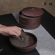 紫砂大号茶饼罐密封醒茶储茶罐分层密封陶瓷家用一斤装存储罐