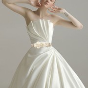 新娘婚纱丝巾腰带2022时尚，玫瑰花朵珍珠晚会，伴娘礼服装饰配饰