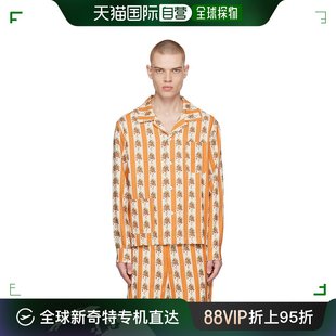 香港直邮潮奢 Bode 男士 橙色 & 灰白色 Fruit Bowl 衬衫 MRS23SH