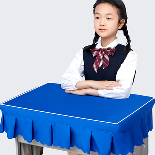 小学生桌布教室课桌套学校课，桌布40×60蓝色书桌套绿色中学生桌罩