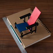 1948~1965迷你家具博物馆手办艺术收藏设计摆件蒙德里安红蓝椅
