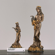 欧式雕塑人物树脂工艺品，命运女神天使铜，摆设家居装饰商务送礼摆件