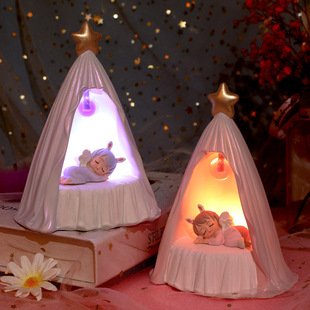 创意安妮宝贝小天使帐篷小夜灯，氛围灯摆地摊送学生儿童节礼物