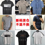 全球购CK Calvin Klein夏装男装日常百搭纯棉logo短袖T恤断码