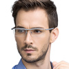 近视眼镜架男半框超轻纯钛商务眼睛框大脸舒适配近视镜变色片成品